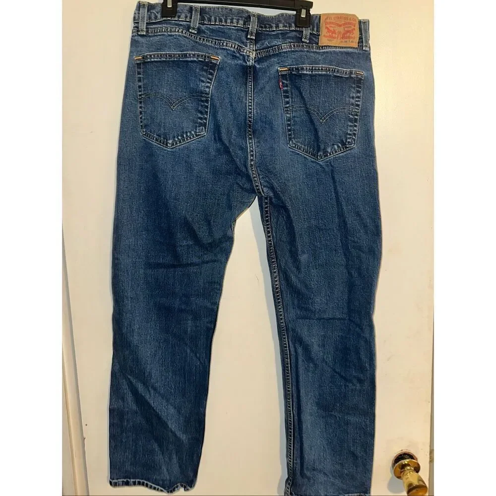 Levi’s 505 Zip Fly Straight Leg Denim Jeans Medium Wash 38 x 30